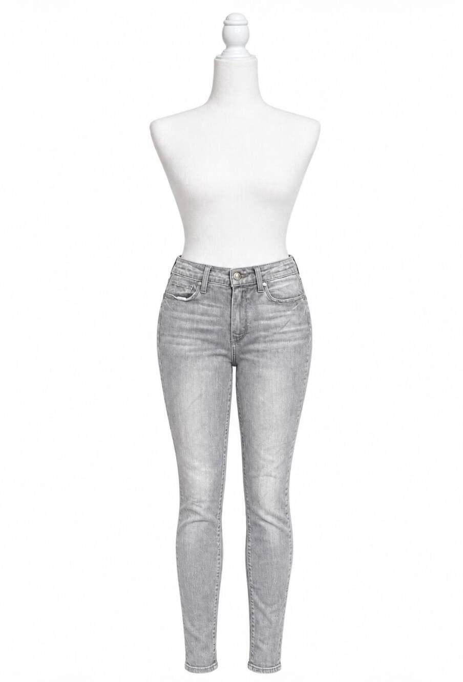 PAIGE Women's Gray Skinny Jeans Size 26 Made in USA